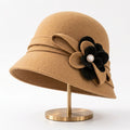 UancNer™ Heather Gray Pearl Flower Cloche Hat