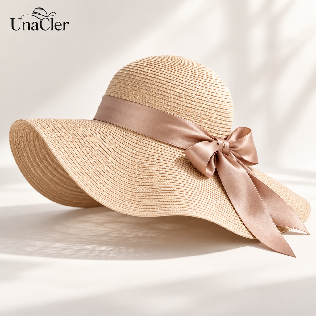 UancNer™ Blush Ribbon Floppy Sun Hat