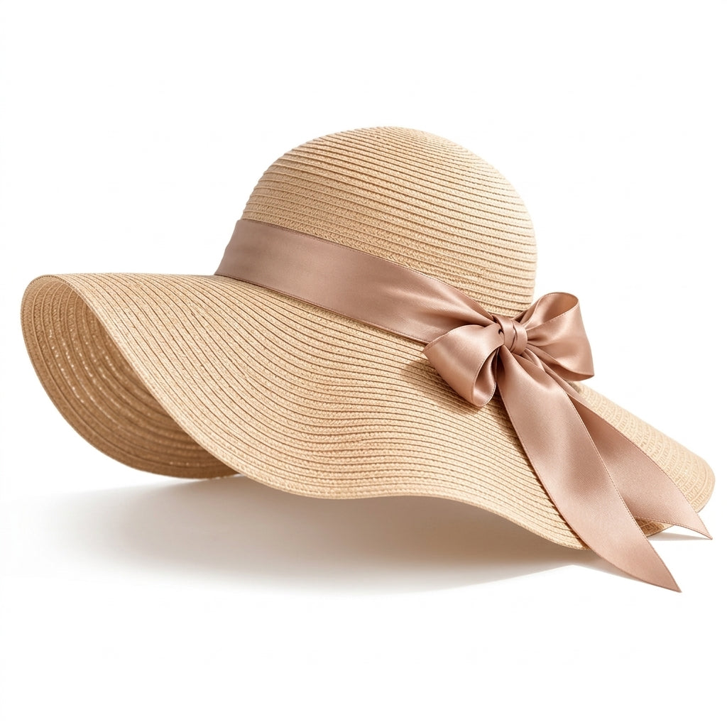 UancNer™ Blush Ribbon Floppy Sun Hat